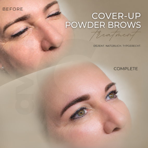 Vorher Nachher Cover up Powder Brows