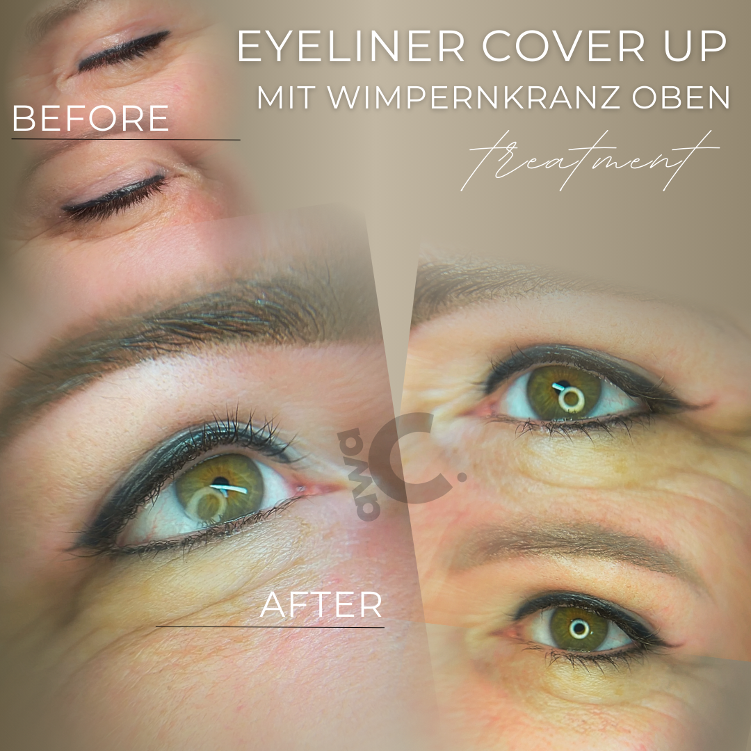 Cover-up Eyeliner PMU mit Wing und Powder Eyes
