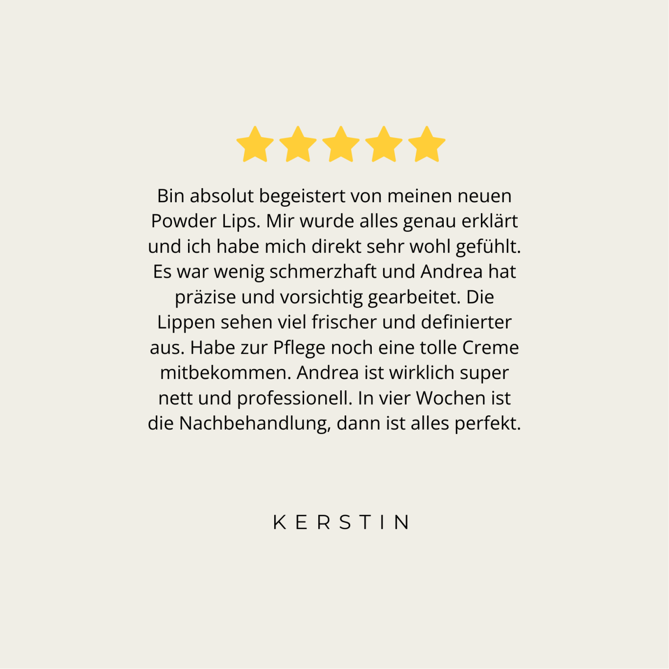 Kundenfeedback Powder Lips Lippenpigmentierung in Grevenbroich