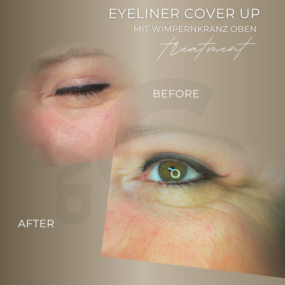 Cover-up Eyeliner PMU mit Wing und Powder Eyes