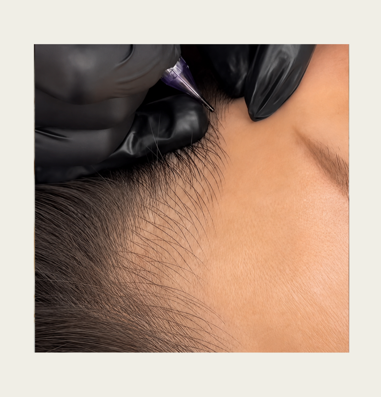 Haarverdichtung SMP bei lichtem schütteren Haar Geheimratsecken bei awacosmetics