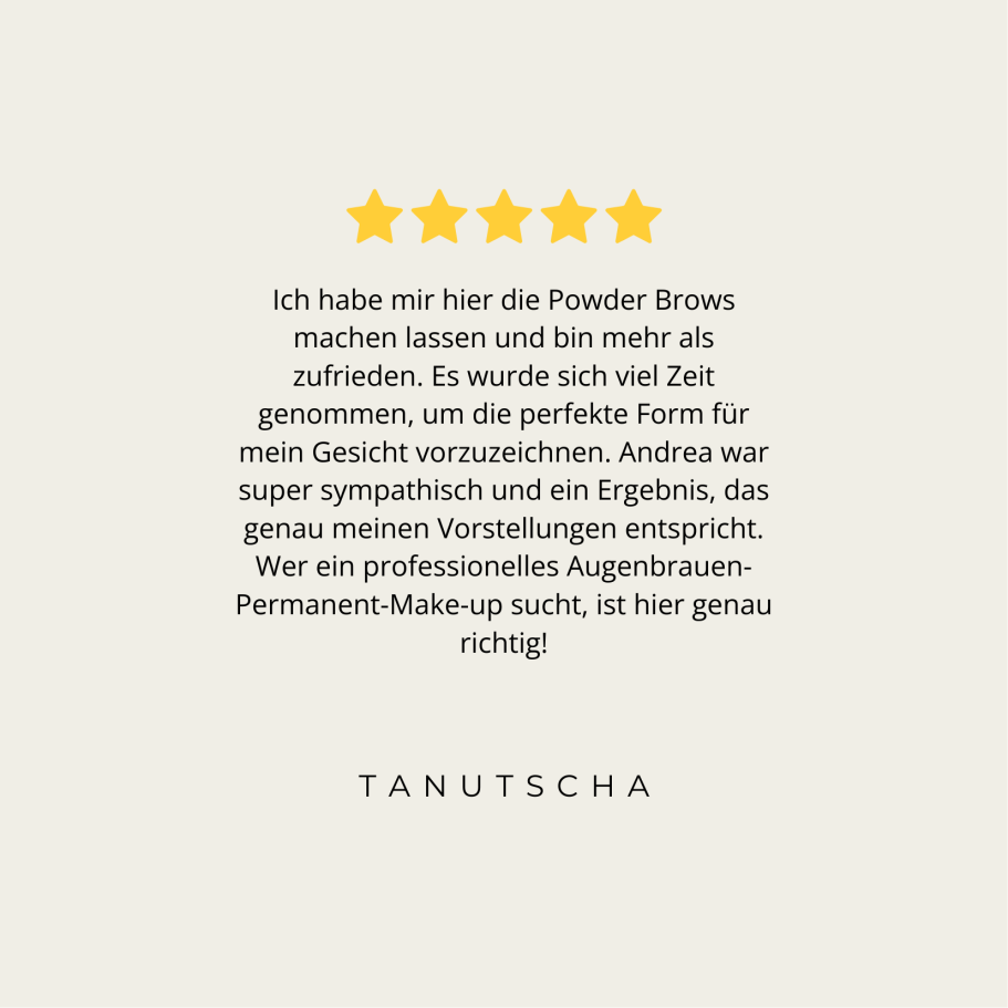 Kundenbewertung zu Powder Brows mit Cover-up