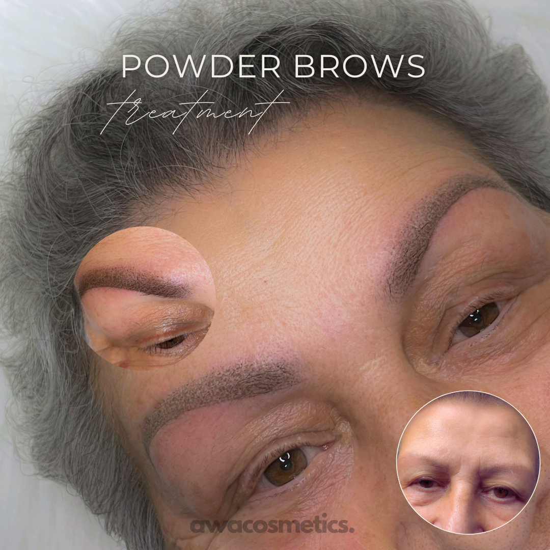 Vorher Nachher Powder Brows Augenbrauen PMU